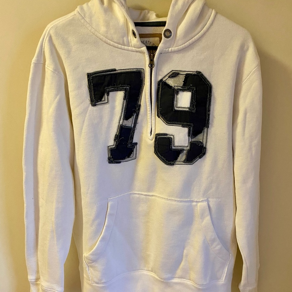 Aeropostale White and Black Hoodie